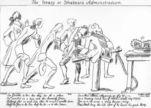 The Treaty or Shabears Administration, 1757 (engraving) The Treaty or Shabears Administration, 1757 (engraving)