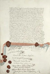 Treaty of Westphalia, signed at Munster, 24th October 1648 (pen & ink on paper Treaty of Westphalia, signed at Munster, 24th October 1648 (pen & ink on paper