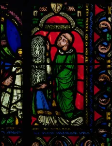 The Tree of Jesse Window, detail depicting Abbot Suger (c The Tree of Jesse Window, detail depicting Abbot Suger (c