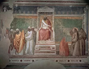 Trial by Fire of St. Francis of Assisi before the Sultan of Egypt, from the Bardi Chapel, c.1320 (fresco)