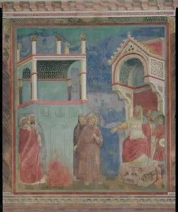 The Trial by Fire, St. Francis offers to walk through fire, to convert the Sultan of Egypt in 1219 The Trial by Fire, St. Francis offers to walk through fire, to convert the Sultan of Egypt in 1219
