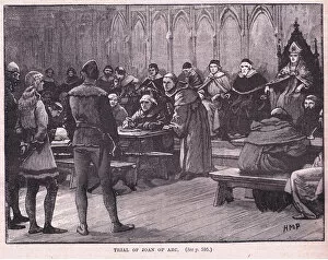 The trial of Joan of Arc AD 1431 (litho)