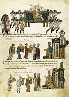 Tributes and gifts to the court of the Byzantine Emperor Basil I (811-886), fol Tributes and gifts to the court of the Byzantine Emperor Basil I (811-886), fol