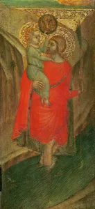 Triptych of the Virgin and Child (left panel: Saint Christopher) (tempera on wood) Triptych of the Virgin and Child (left panel: Saint Christopher) (tempera on wood)