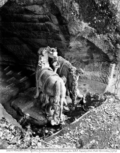 Tritons watering the horses of the sun in the grove of the Baths of Apollo Tritons watering the horses of the sun in the grove of the Baths of Apollo