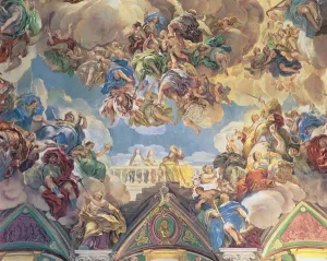 Triumph of the Hapsburgs (lower section of ceiling) Triumph of the Hapsburgs (lower section of ceiling)