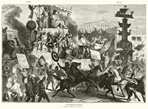 Triumph of Julius Caesar, Rome, 46 BC (engraving) Triumph of Julius Caesar, Rome, 46 BC (engraving)