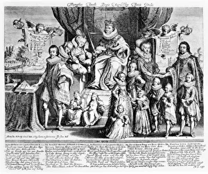 The Triumph of King James and His August Descendants, c.1622-4 (engraving) The Triumph of King James and His August Descendants, c.1622-4 (engraving)