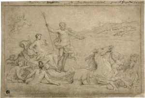 Triumph of Neptune and Amphitrite, 1706-07 (black chalk, heightened with white chalk Triumph of Neptune and Amphitrite, 1706-07 (black chalk, heightened with white chalk