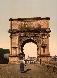 Photomechanical Gallery: The Triumphal Arch of Titus, Rome, c.1890-1900 (photomechanical print)