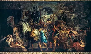 Conveyances Gallery: Triumphal entry of Henri IV in Paris (March 22, 1594), 1627-1630 (oil on canvas)