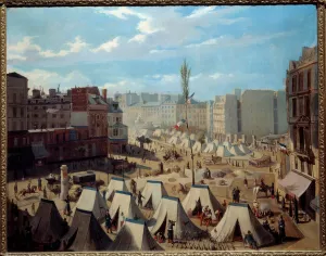 Troop camp on the Boulevard du Temple during the days of June 1848 Troop camp on the Boulevard du Temple during the days of June 1848