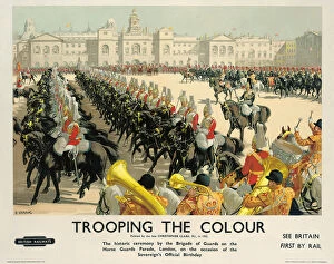 Trooping the Colour, a British Railways advertising poster, c
