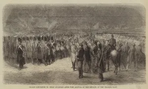 Troops returning to their Quarters after the Arrival of the Empress at the Chalons Camp Troops returning to their Quarters after the Arrival of the Empress at the Chalons Camp