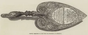 Trowel presented to the Duke of Edinburgh at Liverpool (engraving) Trowel presented to the Duke of Edinburgh at Liverpool (engraving)