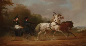 Tsar Alexander I driving a droschki (oil on canvas) Tsar Alexander I driving a droschki (oil on canvas)