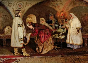 Tsar Alexei Mikhailovich (1629-76) Meeting His Bride, Maria Miloslavasky Tsar Alexei Mikhailovich (1629-76) Meeting His Bride, Maria Miloslavasky