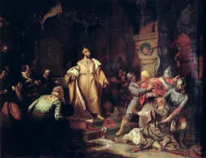 Tsar Ivan III (1440-1505) Tearing the Deed of Tatar Khan, 1862 (oil on canvas) Tsar Ivan III (1440-1505) Tearing the Deed of Tatar Khan, 1862 (oil on canvas)