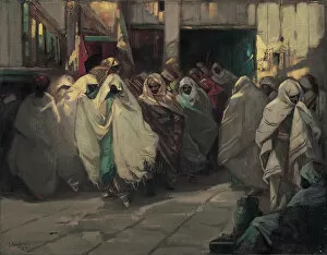 Impasto Gallery: Tunisian street scene (oil on canvas)