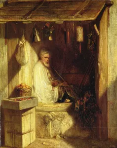 Turkish Merchant Smoking in his Shop, 1844 (oil on canvas) Turkish Merchant Smoking in his Shop, 1844 (oil on canvas)