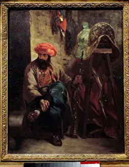 The Turkish saddle Painting by Eugene Delacroix (1798-1863) 1825 Sun. 0,41x0,33 m The Turkish saddle Painting by Eugene Delacroix (1798-1863) 1825 Sun. 0,41x0,33 m