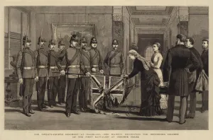 The Twenty-Fourth Regiment at Isandlana, Her Majesty decorating the Recovered Colours of The Twenty-Fourth Regiment at Isandlana, Her Majesty decorating the Recovered Colours of