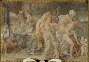 The twins of Catania (fresco of the gallery Francois 1er) 16th century The twins of Catania (fresco of the gallery Francois 1er) 16th century
