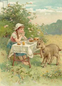 Two-Eyes, the Goat, and the Magic Table (chromolitho) Two-Eyes, the Goat, and the Magic Table (chromolitho)