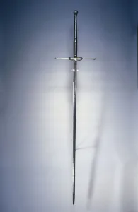 Two-handed sword, Toledo, 1550-1600 (steel, wood & leather grip) Two-handed sword, Toledo, 1550-1600 (steel, wood & leather grip)