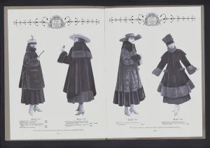 Two-page spread from The Theater of Fur Fashion (b/w photo) Two-page spread from The Theater of Fur Fashion (b/w photo)