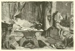 Tycho Brahe measuring the distance which separates the stars (engraving) Tycho Brahe measuring the distance which separates the stars (engraving)