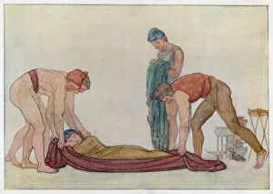 Ulysses asleep laid on his own Coast (colour litho) Ulysses asleep laid on his own Coast (colour litho)