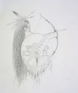 Un-ka-ka Ha-hon-she-kaw (The Long Finger Nails) 1852 (pencil on paper) Un-ka-ka Ha-hon-she-kaw (The Long Finger Nails) 1852 (pencil on paper)
