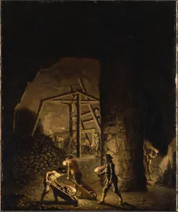 Une galerie dans les mines de cuivre de Falun (Suede) - Gallery in Falun Copper Mine Une galerie dans les mines de cuivre de Falun (Suede) - Gallery in Falun Copper Mine
