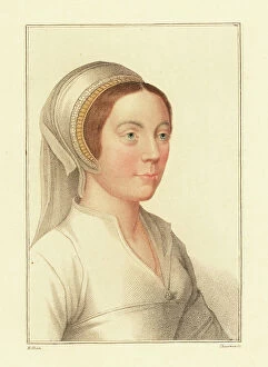 Only One Person Gallery: Unidentified woman, court of King Henry VIII.1812 (engraving)