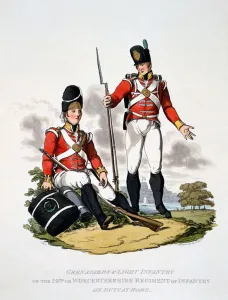 Uniform of the Grenadiers and Light Infantry of the 20th or Worcestershire Regiment Uniform of the Grenadiers and Light Infantry of the 20th or Worcestershire Regiment