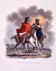 Uniform of Heavy and Light Cavalry Cloaked, from Costume of the British Empire Uniform of Heavy and Light Cavalry Cloaked, from Costume of the British Empire