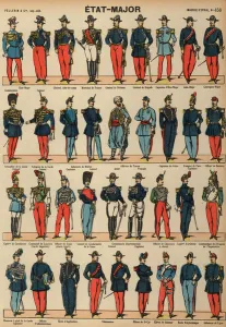 Uniforms of the French military (coloured engraving) Uniforms of the French military (coloured engraving)