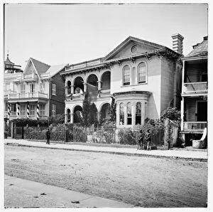 Union headquarters at 26 South Battery Street in occupied Charleston, South Carolina, 1865 (b/w photo)
