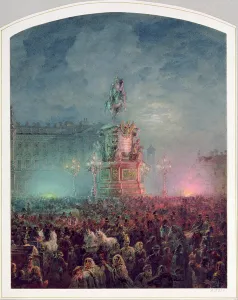 The Unveiling of the Nicholas I Memorial in St. Petersburg, 1857 (oil on canvas) The Unveiling of the Nicholas I Memorial in St. Petersburg, 1857 (oil on canvas)