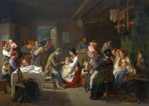 Vaccination contre la variole a la campagne - A vaccination against smallpox in the countryside - Friedrich Adolph Vaccination contre la variole a la campagne - A vaccination against smallpox in the countryside - Friedrich Adolph