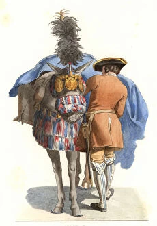 Un valet equestre ou ecuyer, France 18th century, based on a painting by Charles Andre or Carle Van Loo (1705-1765)