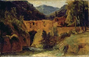 Mill in the valley near Amalfi, 1829 (oil on paper on canvas) Mill in the valley near Amalfi, 1829 (oil on paper on canvas)