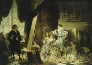 Van Dyck in his Studio Painting a Portrait of Charles, Prince of Wales, Son of Charles I Van Dyck in his Studio Painting a Portrait of Charles, Prince of Wales, Son of Charles I