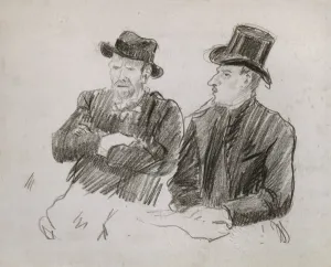 Van Gogh in Conversation, 1890 (black chalk on paper) Van Gogh in Conversation, 1890 (black chalk on paper)