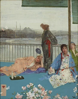 Variations Gallery: Variations in Flesh Colour and Green, The Balcony, c.1870-79 (oil on wood panel)
