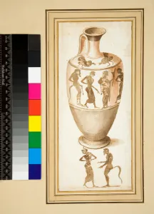 A Vase (black chalk, some with pen and brown ink. coloured with w/c) A Vase (black chalk, some with pen and brown ink. coloured with w/c)