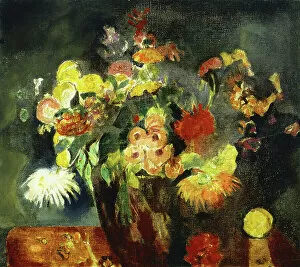 Images Dated 20th October 2011: Vase of Flowers, (oil on canvas)