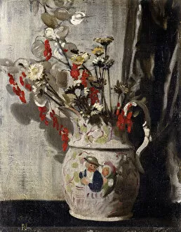 A Vase with Honesty, 1911 (oil on canvas-board)