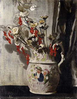 A Vase with Honesty, 1911 (oil on canvas-board) A Vase with Honesty, 1911 (oil on canvas-board)